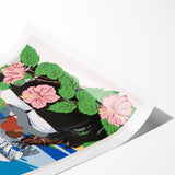 Vintage Bermuda Travel Poster – Retro Couple with Umbrella Art