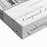 Vintage Leaning Tower of Pisa Blueprint Poster – Retro Architecture Art