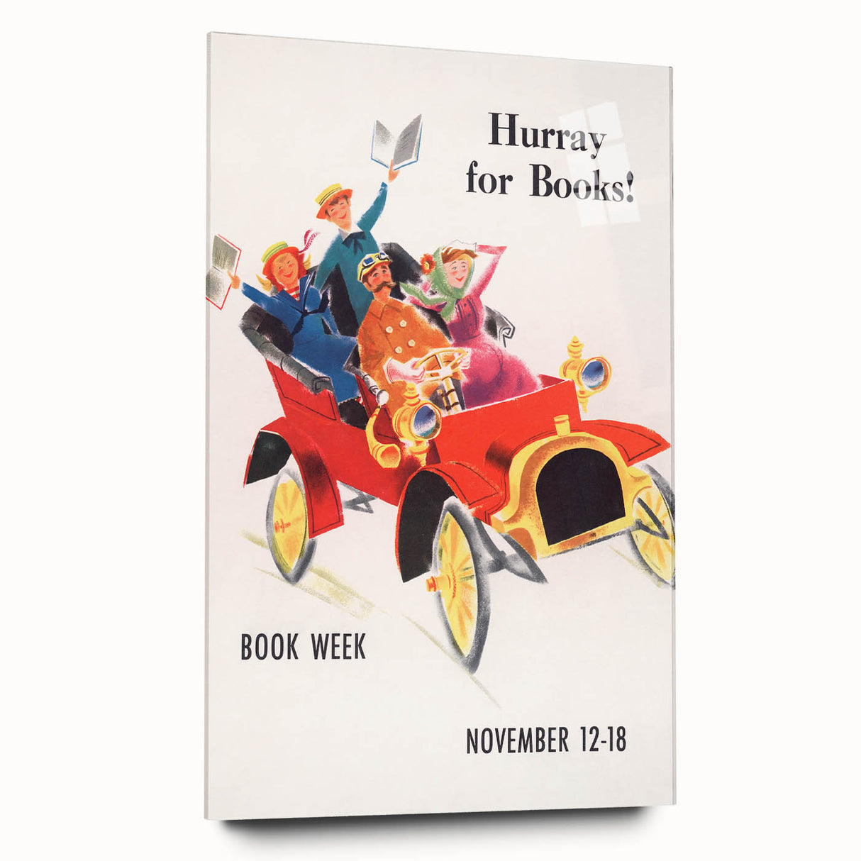 Vintage Book Week Poster – Hurray for Books Retro Art