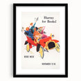 Vintage Book Week Poster – Hurray for Books Retro Art
