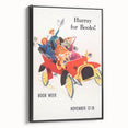 Vintage Book Week Poster – Hurray for Books Retro Art