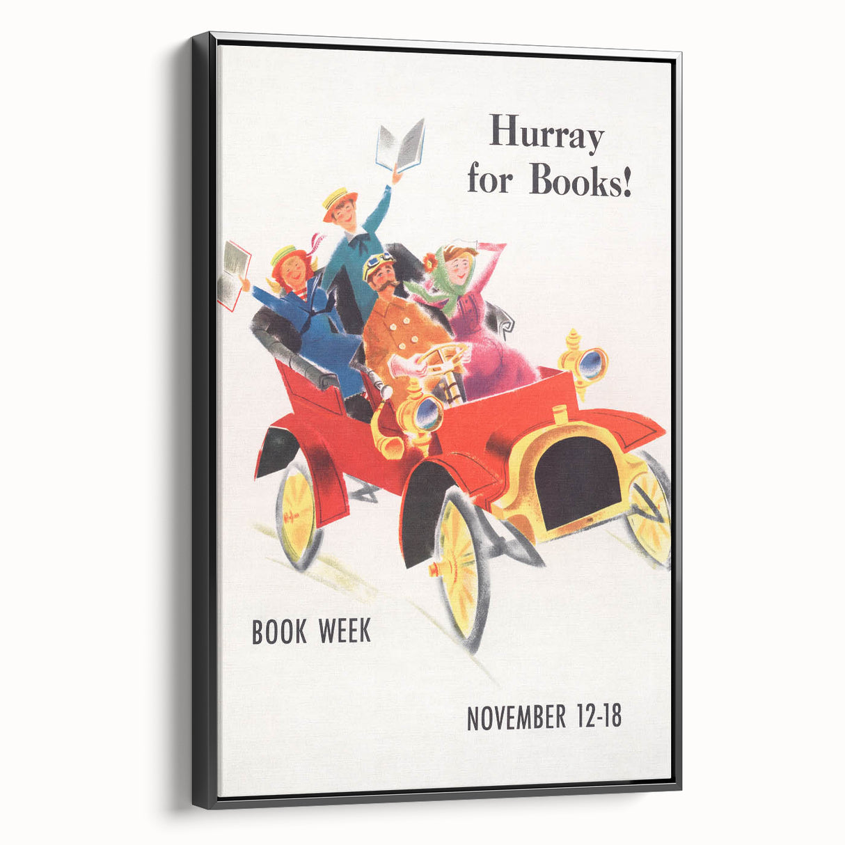 Vintage Book Week Poster – Hurray for Books Retro Art