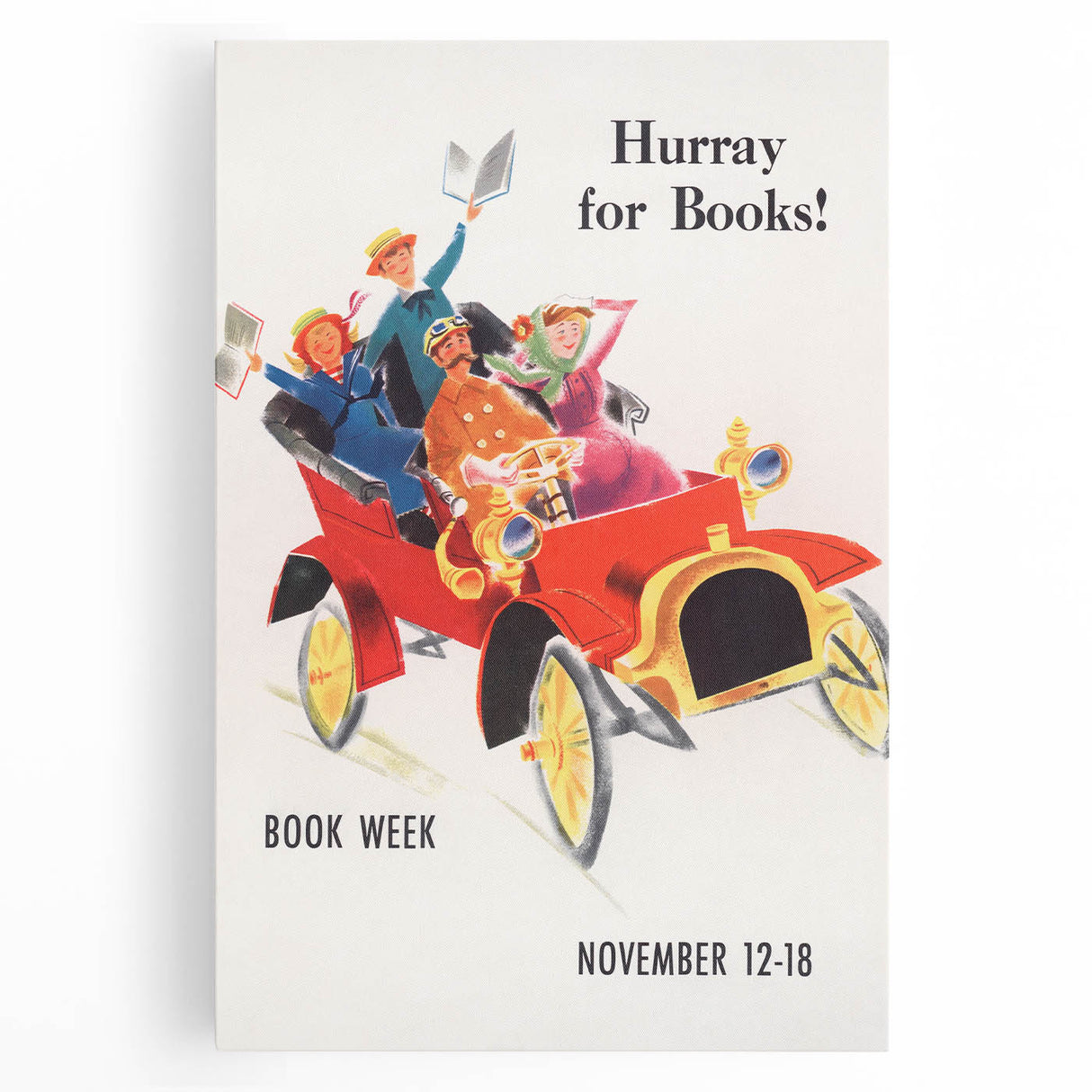 Vintage Book Week Poster – Hurray for Books Retro Art