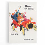 Vintage Book Week Poster – Hurray for Books Retro Art
