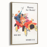 Vintage Book Week Poster – Hurray for Books Retro Art