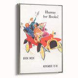 Vintage Book Week Poster – Hurray for Books Retro Art