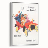 Vintage Book Week Poster – Hurray for Books Retro Art