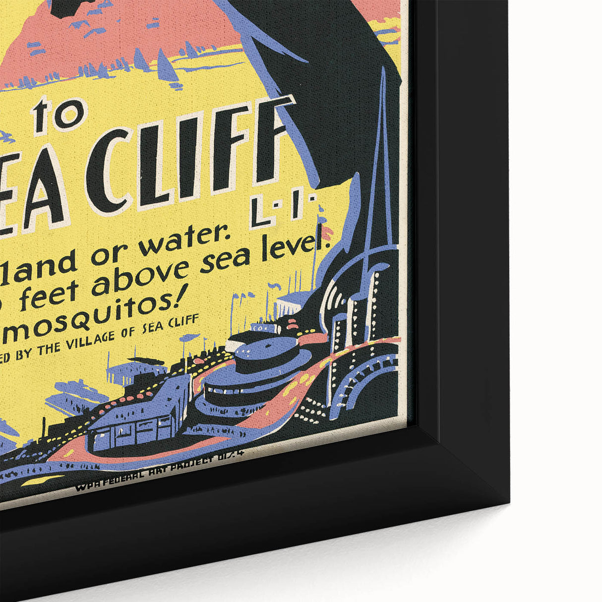 Vintage Sea Cliff Travel Poster – Retro Long Step to Sea Cliff Art