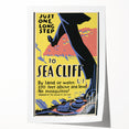 Vintage Sea Cliff Travel Poster – Retro Long Step to Sea Cliff Art