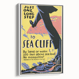 Vintage Sea Cliff Travel Poster – Retro Long Step to Sea Cliff Art