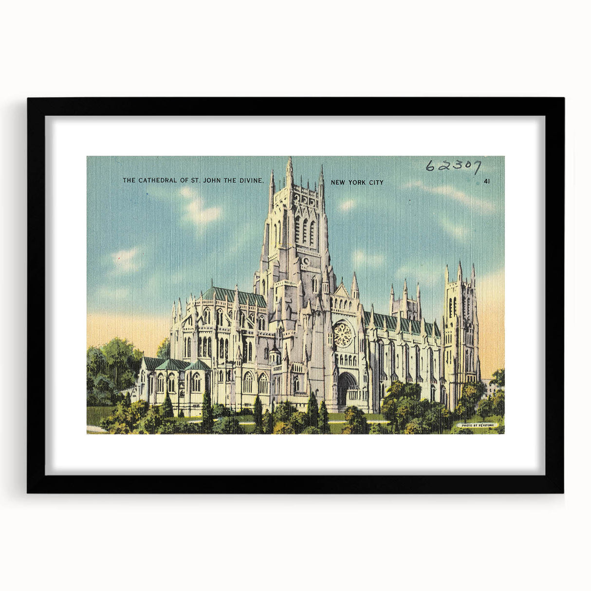 St. John Cathedral Poster – Vintage New York City Travel Art