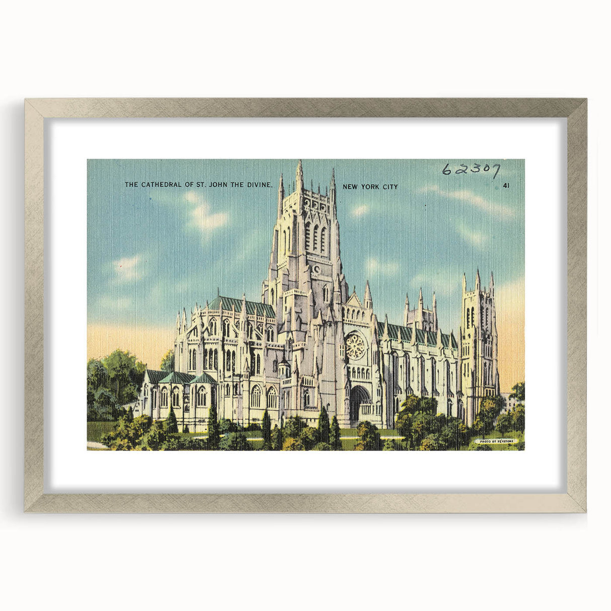 St. John Cathedral Poster – Vintage New York City Travel Art