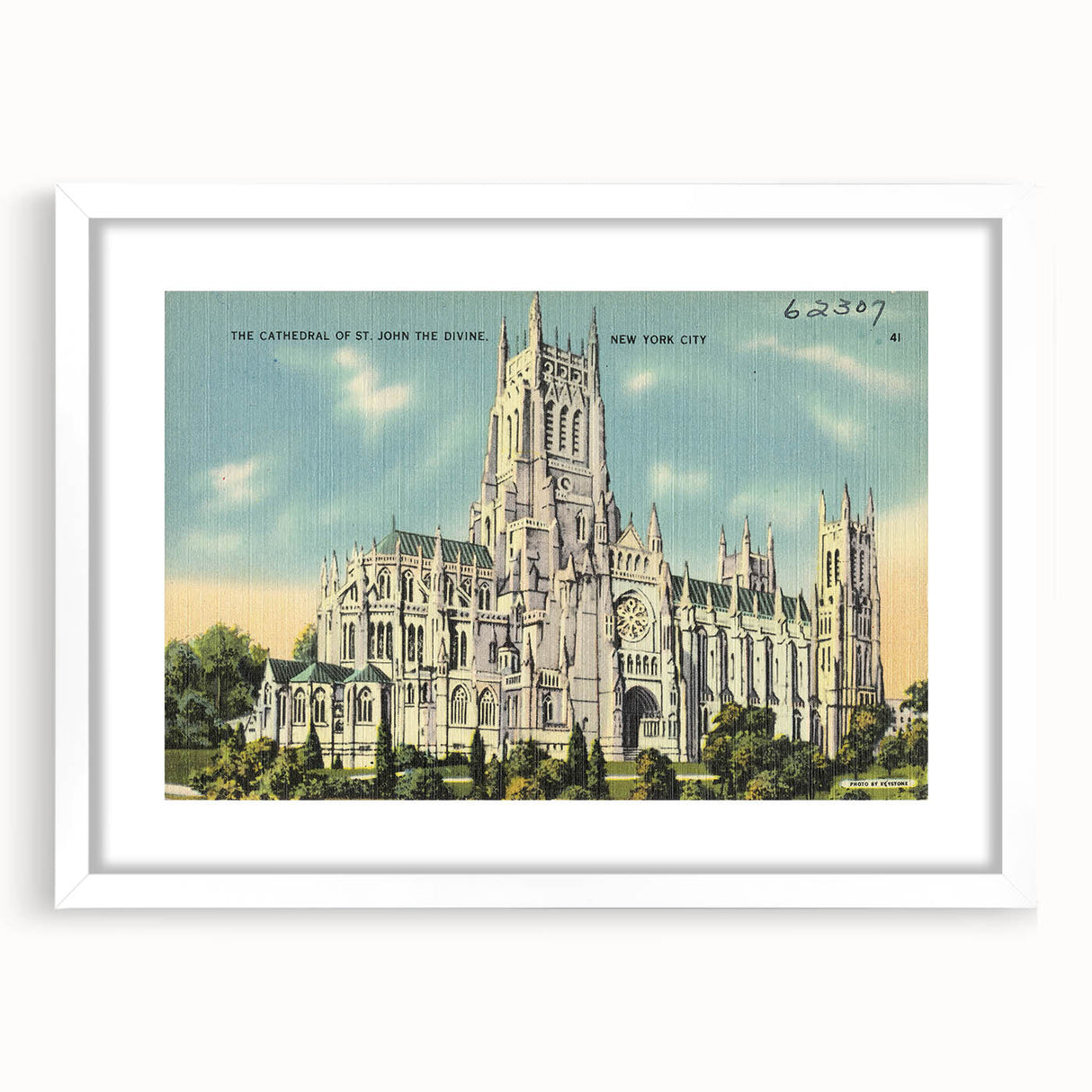 St. John Cathedral Poster – Vintage New York City Travel Art
