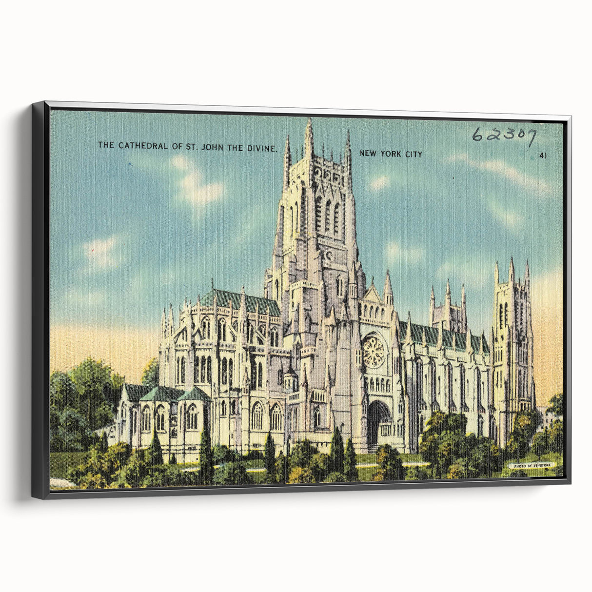 St. John Cathedral Poster – Vintage New York City Travel Art