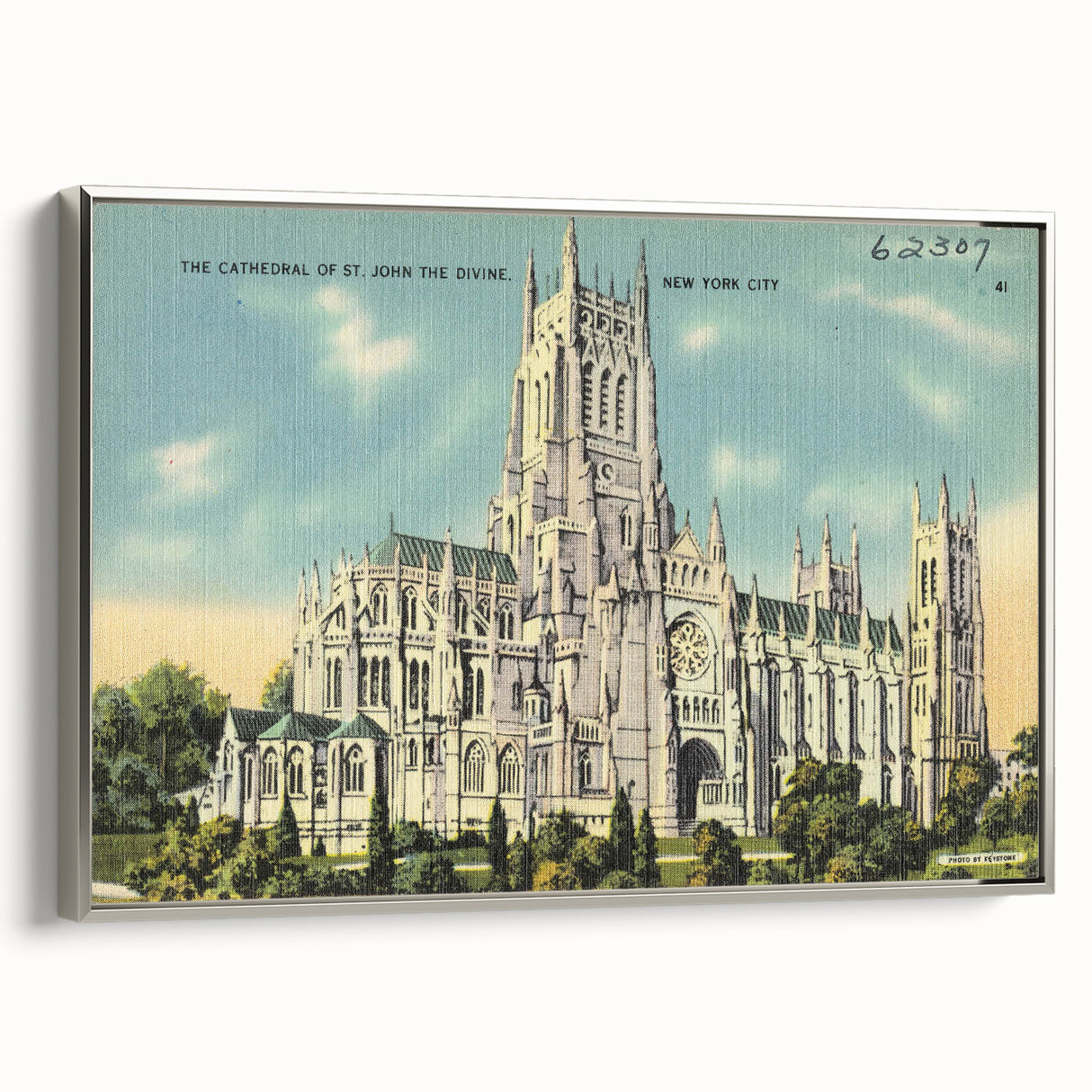 St. John Cathedral Poster – Vintage New York City Travel Art