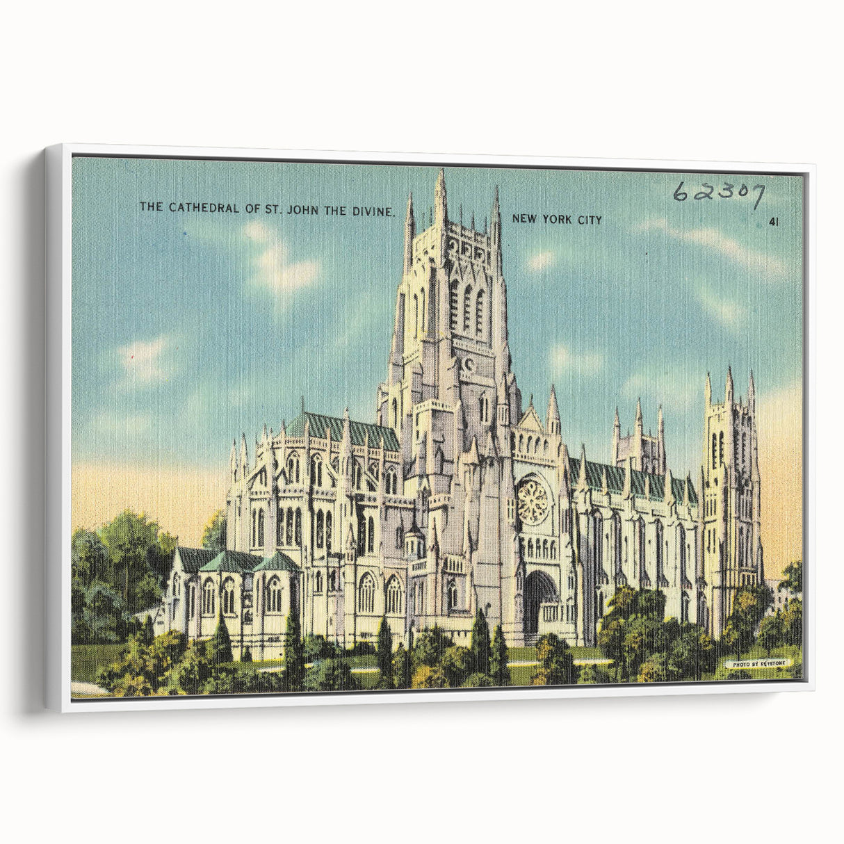 St. John Cathedral Poster – Vintage New York City Travel Art