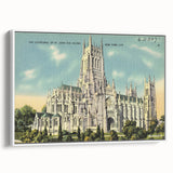 St. John Cathedral Poster – Vintage New York City Travel Art