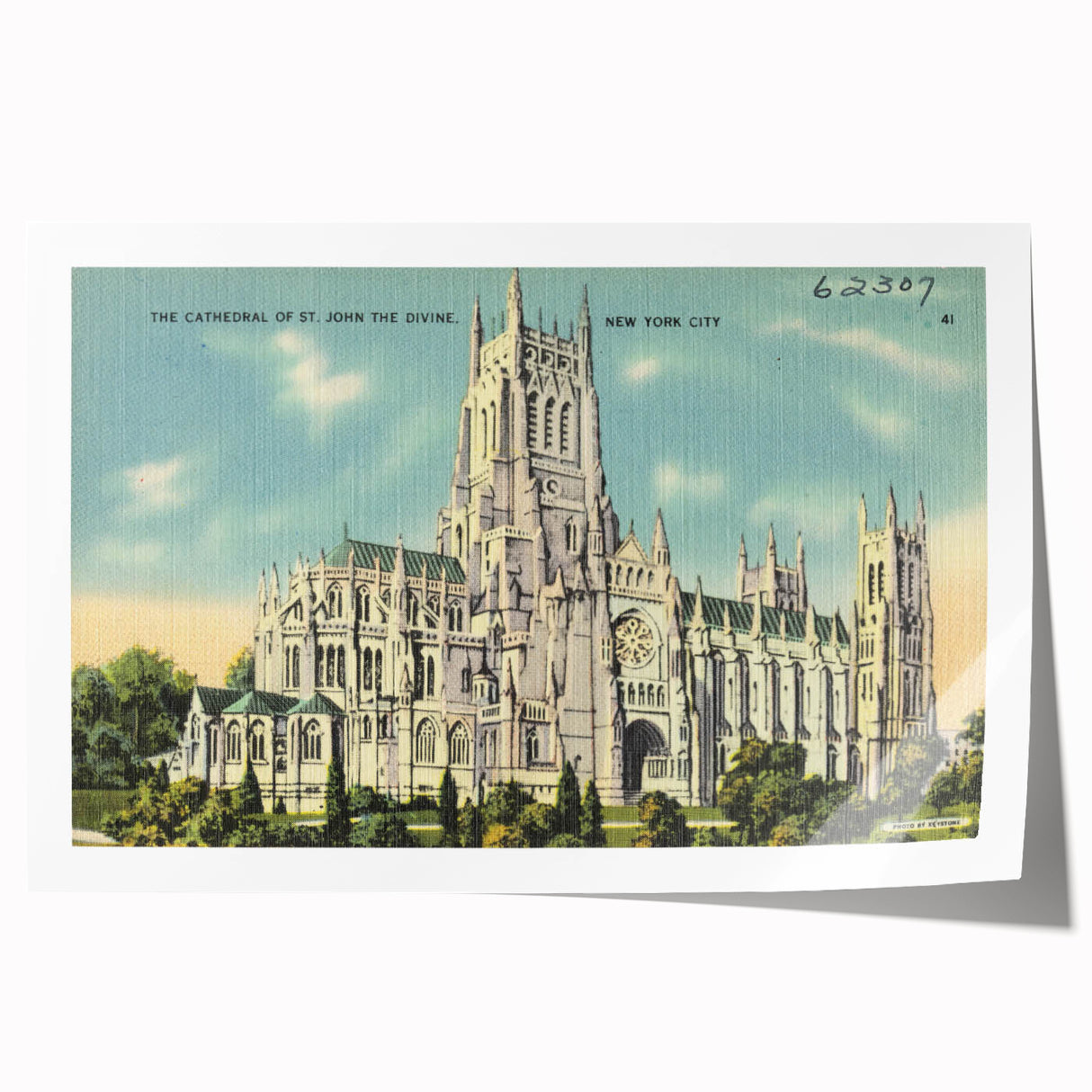 St. John Cathedral Poster – Vintage New York City Travel Art