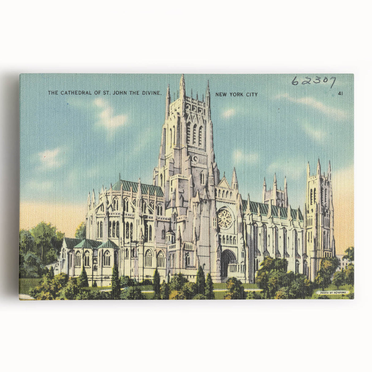 St. John Cathedral Poster – Vintage New York City Travel Art