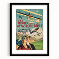 Vintage Aviation Poster – Retro Flight Meet Art Print