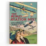 Vintage Aviation Poster – Retro Flight Meet Art Print