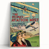 Vintage Aviation Poster – Retro Flight Meet Art Print