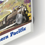 Shasta Route Vintage Travel Poster – Scenic Train Adventure Art
