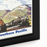 Shasta Route Vintage Travel Poster – Scenic Train Adventure Art