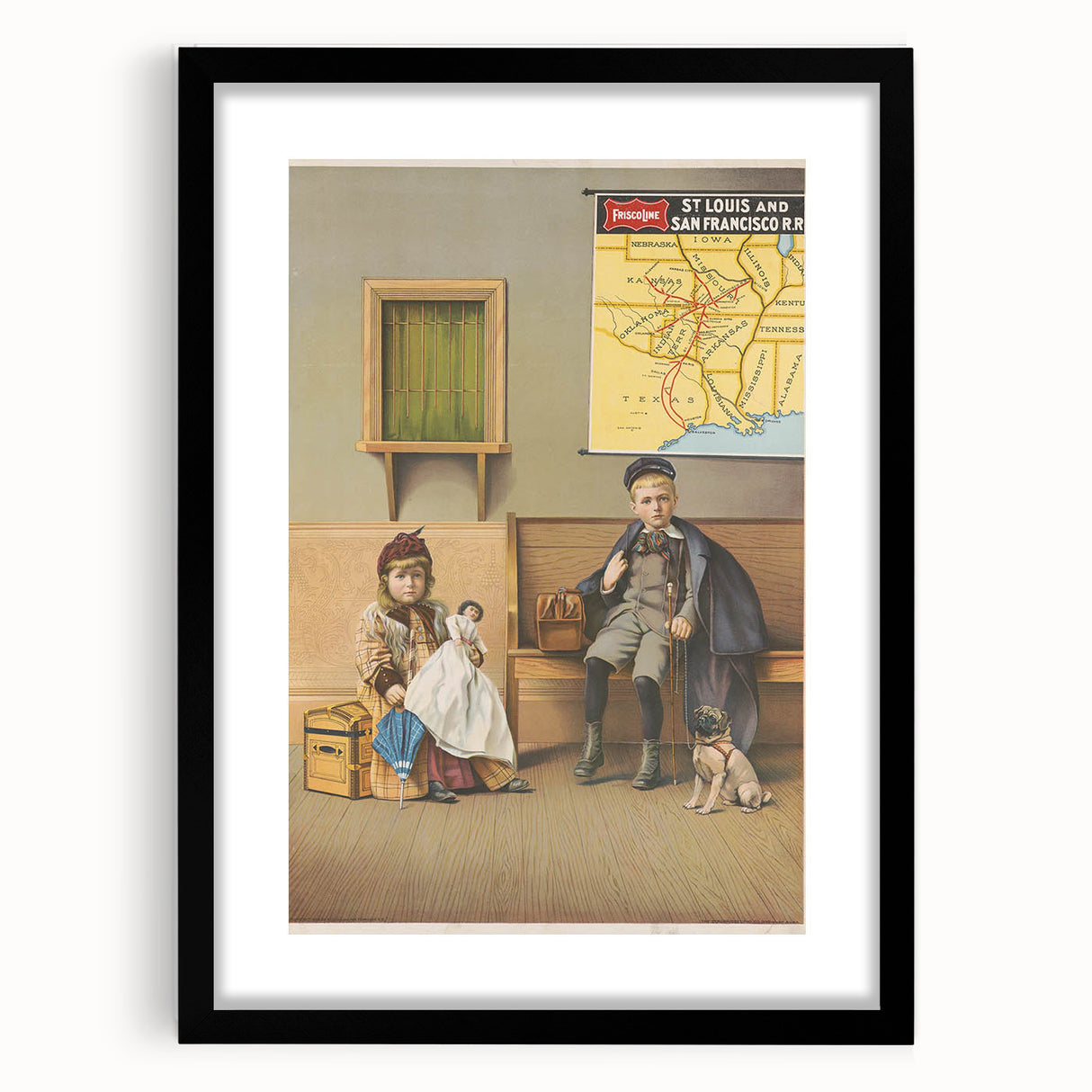 Vintage Railroad Poster – St. Louis & San Francisco R.R. Art