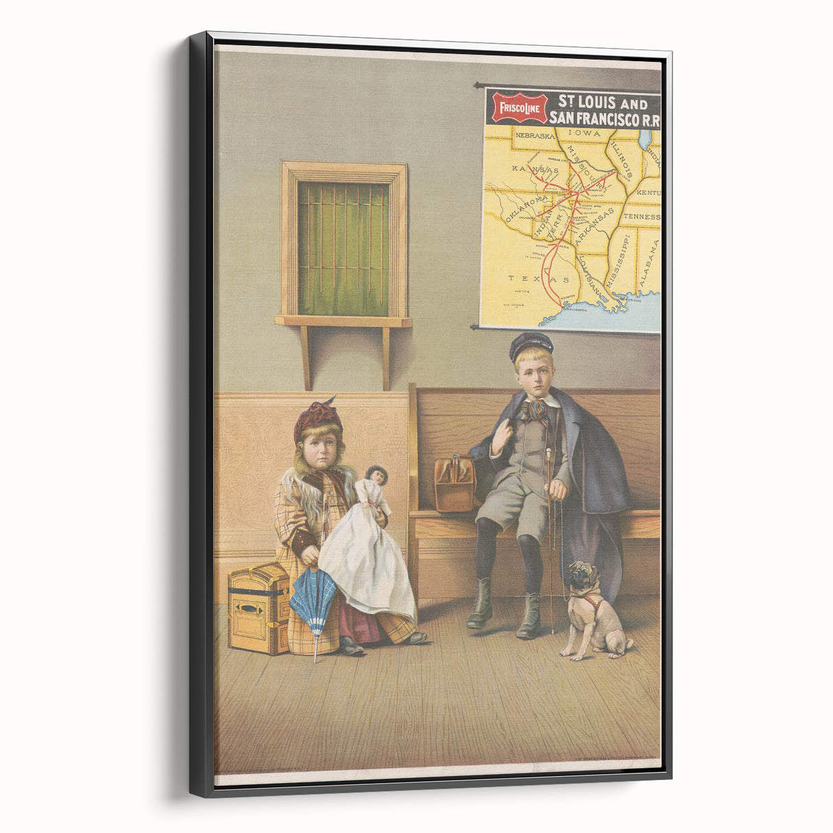 Vintage Railroad Poster – St. Louis & San Francisco R.R. Art