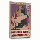 Pueblos of the Southwest Vintage Travel Poster – National Parks Art