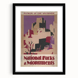 Pueblos of the Southwest Vintage Travel Poster – National Parks Art