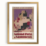 Pueblos of the Southwest Vintage Travel Poster – National Parks Art