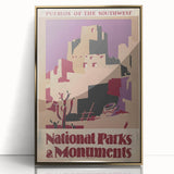 Pueblos of the Southwest Vintage Travel Poster – National Parks Art