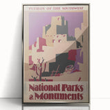 Pueblos of the Southwest Vintage Travel Poster – National Parks Art