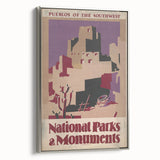 Pueblos of the Southwest Vintage Travel Poster – National Parks Art