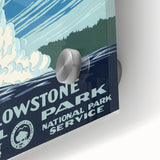 Yellowstone National Park Vintage Poster – Geyser Travel Art Print