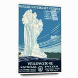 Yellowstone National Park Vintage Poster – Geyser Travel Art Print
