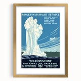 Yellowstone National Park Vintage Poster – Geyser Travel Art Print