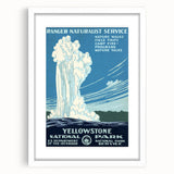 Yellowstone National Park Vintage Poster – Geyser Travel Art Print