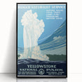 Yellowstone National Park Vintage Poster – Geyser Travel Art Print
