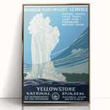 Yellowstone National Park Vintage Poster – Geyser Travel Art Print