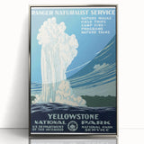 Yellowstone National Park Vintage Poster – Geyser Travel Art Print