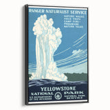Yellowstone National Park Vintage Poster – Geyser Travel Art Print