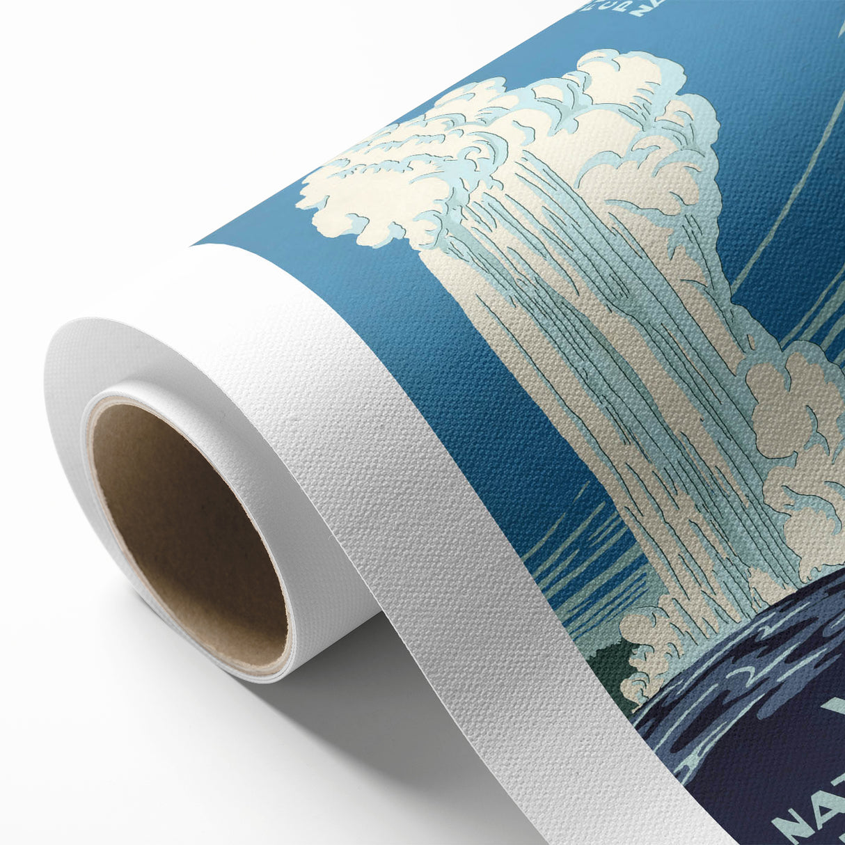Yellowstone National Park Vintage Poster – Geyser Travel Art Print