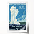 Yellowstone National Park Vintage Poster – Geyser Travel Art Print