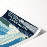 Yellowstone National Park Vintage Poster – Geyser Travel Art Print