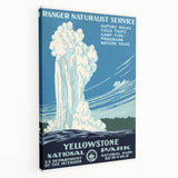 Yellowstone National Park Vintage Poster – Geyser Travel Art Print