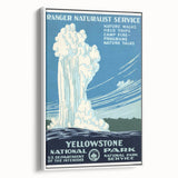 Yellowstone National Park Vintage Poster – Geyser Travel Art Print