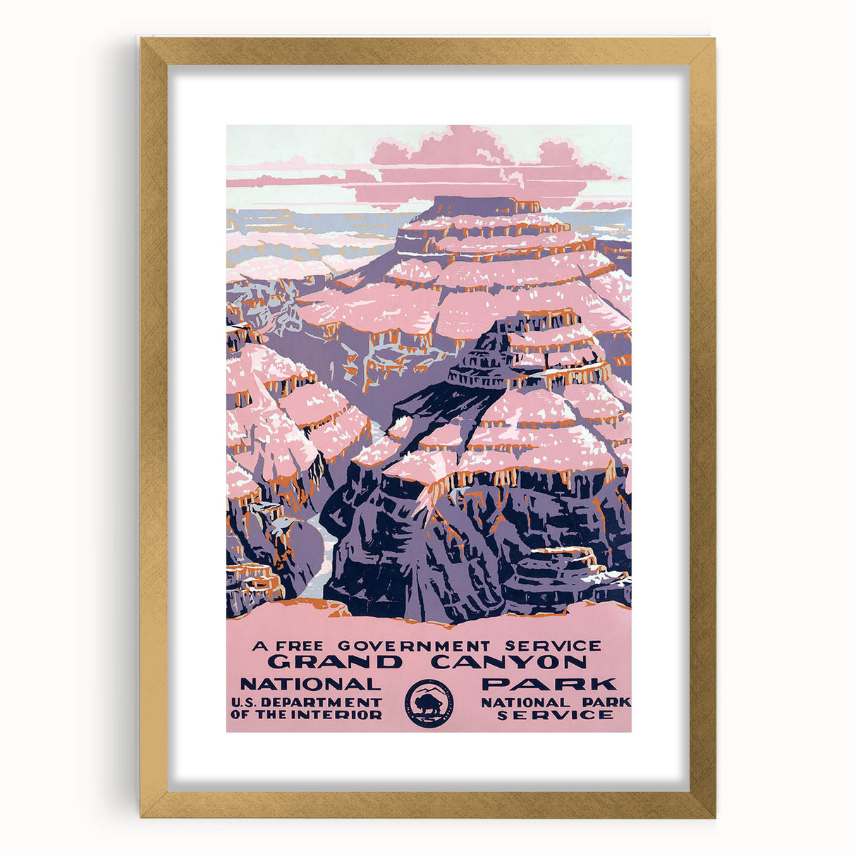 Grand Canyon Vintage Travel Poster - Classic Retro Wall Art